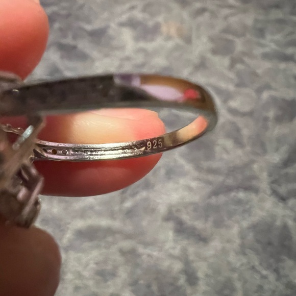 Sterling silver lab created Ruby ring - Picture 6 of 12